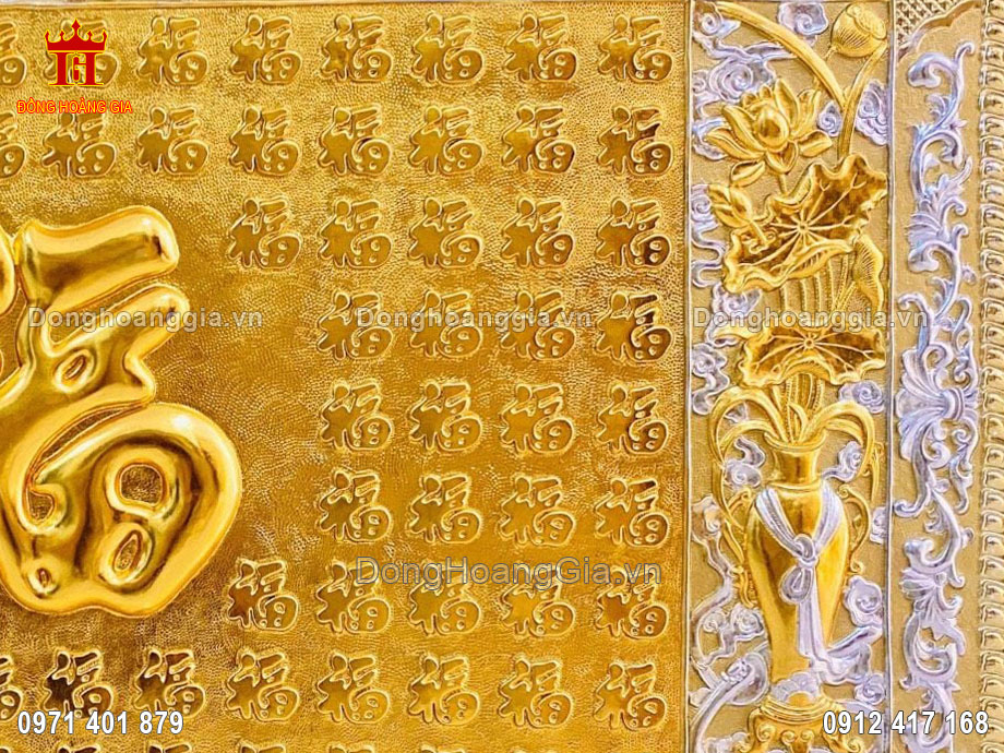 Bề mặt tranh được mạ vàng bạc cao cấp nhất